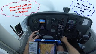 2 IFR Approaches to Minimums  LOW IFR at Skyhaven  Cessna 172M  POV [upl. by Mapes]