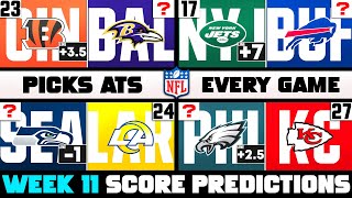 NFL Week 11 Score Predictions 2023 NFL WEEK 11 PICKS AGAINST THE SPREAD 2023 [upl. by Dede]