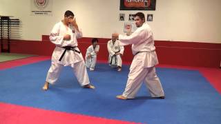 Shotokan Karate Kumite Sparring Counter Attack Technique  Block  Strait Jab Punch [upl. by Carlick203]