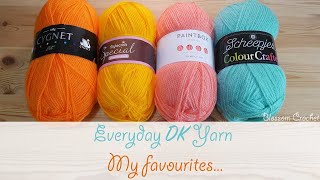 Favourite DK Yarn Comparison Stylecraft Paintbox Cygnet amp Scheepjes [upl. by Dryfoos]