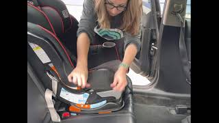 How to Install Graco Extend2Fit convertible seat forward facing with lower anchors LATCH [upl. by Sofko]