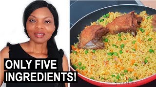 Cook with Me 5Ingredient Nigerian Fried Rice  All Nigerian Recipes  Flo Chinyere [upl. by Lema]