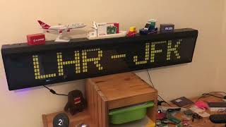 Hanover Displays Flip Dot Bus Sign Aircraft Tracker [upl. by Nnylrats704]