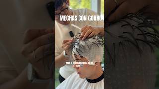 Aprende hacer MECHAS CON GORRO  Rubio Platino [upl. by Suoirred]