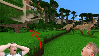 We let a velociraptor free  Minecraft Jurassic world dlc ep 1 [upl. by Benedicta]