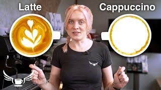 Latte VS Cappuccino whats the difference • Barista Training [upl. by Nevin]