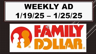 FAMILY DOLLAR WEEKLY AD 11925  12525 [upl. by Andriana]