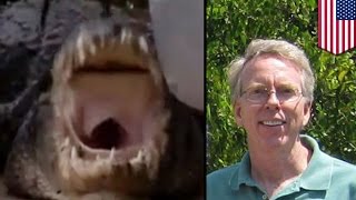 Alligator attacks man Florida alligator kills snorkeler 62 in Blue Spring State Park  TomoNews [upl. by Penni]