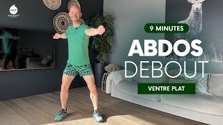 9 min ABDOS DEBOUT pour un ventre plat 🔥 Alexandre Mallier  Move Your Fit [upl. by Hemminger]