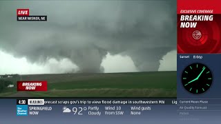 Pilger NE Twin Tornado Coverage June 16 2014  The Weather Channel [upl. by Penelopa]