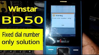 Winstar BD50 Fixed dial number only Solution  How To Solved FDN Winstar BD 50  How to Solution [upl. by Shaddock]