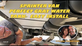 Sprinter Gray Water Tank from Amazon  Easy Install [upl. by Hawger631]