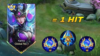 GLOBAL KARINA 1 HIT BUILD TUTORIAL  NEW ROTATION 2023 [upl. by Acisey]