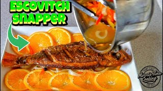 Jamaican Escovitch Fish  Red Snapper  Lesson 52  Morris Time Cooking [upl. by Nath]