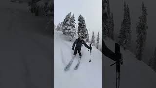 Searching for powder runs in Revelstoke skiing revelstoke shorts [upl. by Greenfield600]