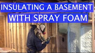 Insulating A Basement With Spray Foam Insulation [upl. by Bushweller778]