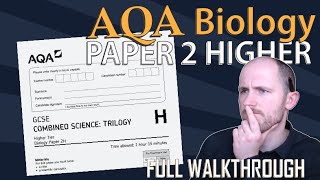 AQA Biology Paper 2 2021 Higher Walkthrough [upl. by Aicilihp305]