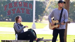 FREESTYLE SERENADING FRESNO STATE GiRLS [upl. by Namas]