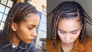 Mini BRAIDS Easy Protective Style for NATURAL HAIR [upl. by Roach]