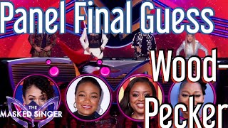 Panels Final Guesses on Woodpecker  The Masked Singer USA Season 12 Ep 3 [upl. by Amhser723]