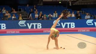 Yana KUDRYAVTSEVA RUS 2015 Rhythmic Worlds Stuttgart  Qualifications Clubs [upl. by Sirrad]