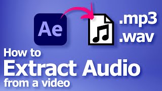 How to extract audio from video in Adobe After Effects mp4 to mp3 converter [upl. by Siaht]