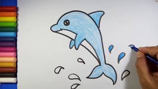 Easy and simple Dolphin Drawing [upl. by Slen799]