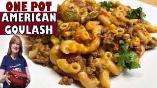 ONE POT AMERICAN GOULASH RECIPE  My Easy Version of Goulash [upl. by Nwahsan]