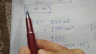 Conversion from Litre to cubic metre  L to m3  l to cm3  Density Conversion  Physics [upl. by Niwdog]