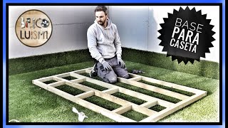 La forma MAS FÁCIL de construir o fabricar una BASE DECK DE MADERA para una CASETA de jardín [upl. by Innavoeg51]