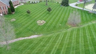 How To Stripe A Lawn  Ferris Mowers  DJI Phantom 4 Pro [upl. by Leafar]