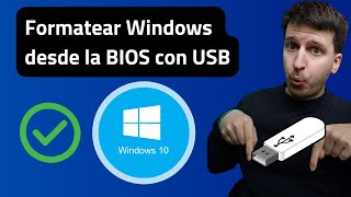 Cómo formatear Windows 10 🪟 desde USB y desde la BIOS [upl. by Nairehs265]