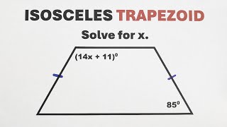 Solving Problems Involving Isosceles Trapezoids  Angles and Diagonals of Trapezoid [upl. by Viki]