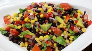 Black Bean Salad Recipe  How to Make a Black Bean Salad [upl. by Kalle]