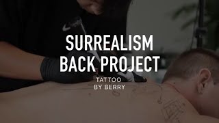 MASTERY SURREALISM BACK PROJECT TATTOO tattoo [upl. by Alicia]