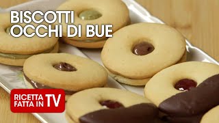 BISCOTTI OCCHIO DI BUE di Benedetta Rossi  Ricetta TV Fatto in Casa per Voi [upl. by Teador566]