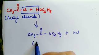 Reaction of Acetyl chloride with ethyl alcohol to give Ethyl acetate Organic Chemistry [upl. by Alithea]