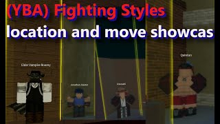 Your Bizarre AdventureYBA Fighting Styles location and move showcase [upl. by Yoj]