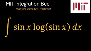 MIT 2013 Integration Bee Qualifying Exam Problem 20 [upl. by Kenay]