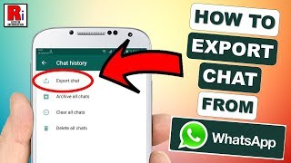 HOW TO EXPORT CHAT FROM WHATSAPP [upl. by Va]