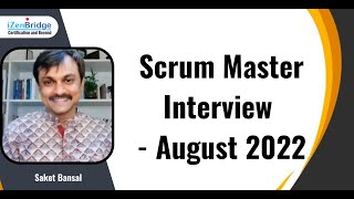 Scrum Master Interview Question  August 2022 [upl. by Constant165]