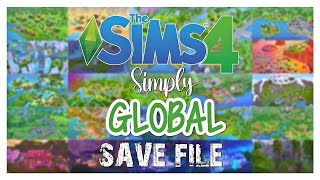 Simply GLOBAL Save File  The Sims 4  NO CC [upl. by Ardnekan]