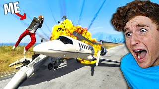 Can You Survive The PLANE CRASH Mod In GTA 5 Too Far [upl. by Namie]