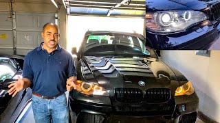 E70 BMW How to Upgrade to Super White Angel Eye Headlights [upl. by Alf]