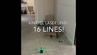 KINAVEL Laser Level 4x360 Self Leveling 16 Lines [upl. by Scotti774]