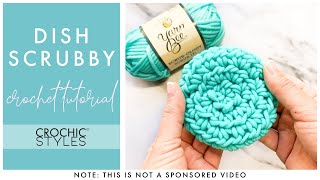 Sparkly Crochet Dish Scrubby  Crochet Tutorial [upl. by Berget272]