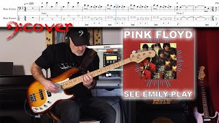 Pink Floyd  See Emily Play  Bass Cover with Tabs in 4K [upl. by Alessandro]