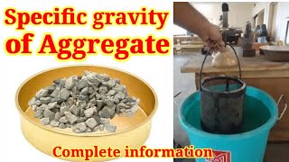 Test to determine Specific gravity of aggregate Complete information [upl. by Goulet]