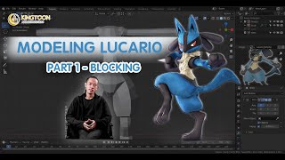 Blender Tutorial  Hướng dẫn model nhân vật Lucario  bài 1 Blocking [upl. by Spindell785]