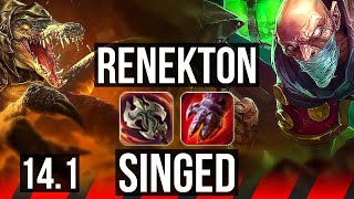 RENEKTON vs SINGED TOP  Dominating  NA Master  141 [upl. by Francklin]